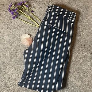 striped straight leg pants